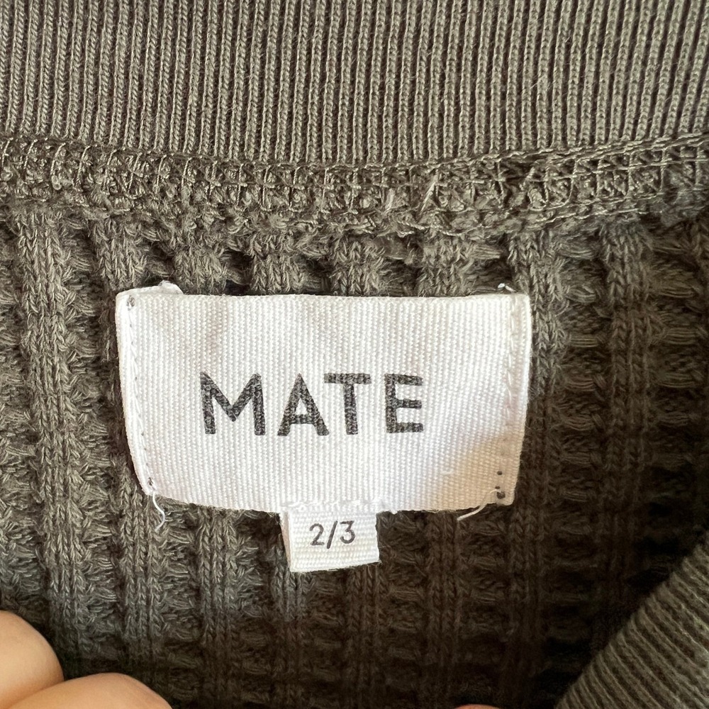 Mate The Label Kids Set‎ Sweatshirt Sweatpants Organic Thermal Green Sz 2/3 - Picture 3 of 6